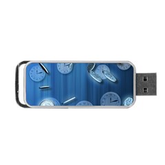 Time Clock Watch Hours Portable Usb Flash (one Side) by HermanTelo