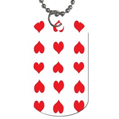 Heart Red Love Valentines Day Dog Tag (two Sides) by HermanTelo
