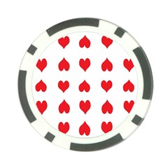 Heart Red Love Valentines Day Poker Chip Card Guard (10 Pack) by HermanTelo