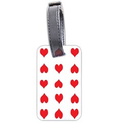 Heart Red Love Valentines Day Luggage Tag (two Sides) by HermanTelo