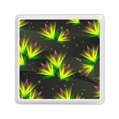 Floral Abstract Lines Memory Card Reader (square) by HermanTelo