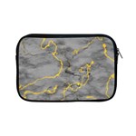 Marble neon retro light gray with gold yellow veins texture floor background retro neon 80s style neon colors print luxuous real marble Apple iPad Mini Zipper Cases Front