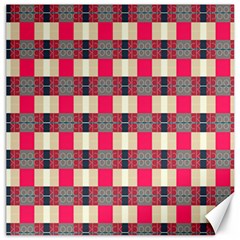 Background Texture Plaid Red Canvas 12  X 12  by HermanTelo