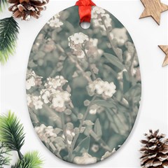 Beauty Floral Scene Photo Oval Ornament (two Sides) by dflcprintsclothing