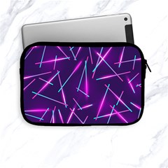 Retrowave Aesthetic Vaporwave Retro Memphis Pattern 80s Design Geometric Shapes Futurist Purple Pink Blue Neon Light Apple Ipad Mini Zipper Cases by genx