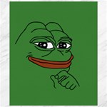 Pepe The Frog Smug face with smile and hand on chin meme Kekistan all over print green Canvas 20  x 24  19.57 x23.15  Canvas - 1