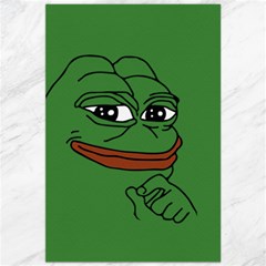 Pepe The Frog Smug Face With Smile And Hand On Chin Meme Kekistan All Over Print Green Canvas 20  X 30  by snek