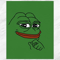 Pepe The Frog Smug Face With Smile And Hand On Chin Meme Kekistan All Over Print Green Canvas 11  X 14  by snek
