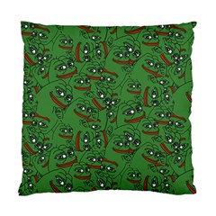 Pepe The Frog Perfect A-ok Handsign Pattern Praise Kek Kekistan Smug Smile Meme Green Background Standard Cushion Case (one Side) by snek