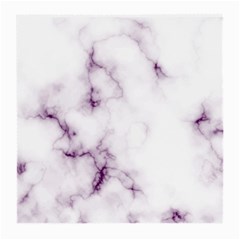 White Marble Violet Purple Veins Accents Texture Printed Floor Background Luxury Medium Glasses Cloth by genx