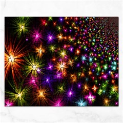 Star Colorful Christmas Abstract Rectangular Jigsaw Puzzl by Wegoenart