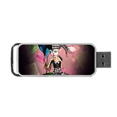 Cute Little Harlequin Portable Usb Flash (one Side) by FantasyWorld7