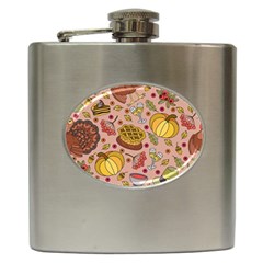 Thanksgiving Pattern Hip Flask (6 Oz) by Sobalvarro