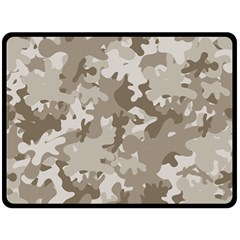 Tan Army Camouflage Fleece Blanket (large)  by mccallacoulture