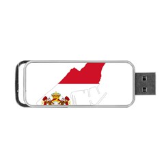 Monaco Country Europe Flag Borders Portable Usb Flash (one Side) by Sapixe