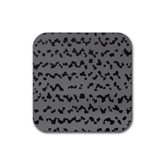 Mosaique Noir/gris Rubber Coaster (square)  by kcreatif