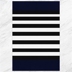 Bandes Noir/bleu Marine Canvas 12  X 18  by kcreatif