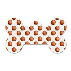 Orange Basketballs Dog Tag Bone (one Side) by mccallacoulturesports