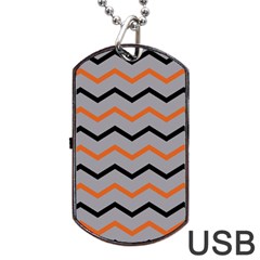 Basketball Thin Chevron Dog Tag Usb Flash (two Sides) by mccallacoulturesports