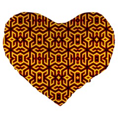 Rby 93 Large 19  Premium Heart Shape Cushions by ArtworkByPatrick