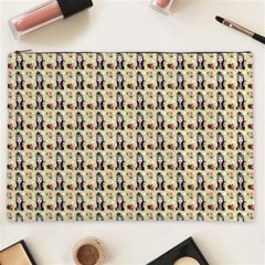 Chrix Pat Beige Cosmetic Bag (xxl) by snowwhitegirl