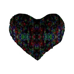 Ab 141 Standard 16  Premium Heart Shape Cushions by ArtworkByPatrick