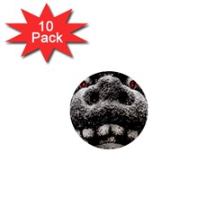 Monster Sculpture Extreme Close Up Illustration 2 1  Mini Buttons (10 Pack)  by dflcprintsclothing