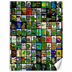 Pepe The Frog Memes Of 2019 Picture Patchwork Pattern Canvas 36  X 48  by snek