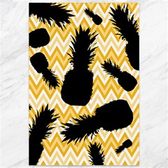 Ananas Chevrons Noir/jaune Canvas 12  X 18  by kcreatif