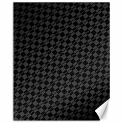 Damiers Abstrait Gris/noir Canvas 11  X 14  by kcreatif