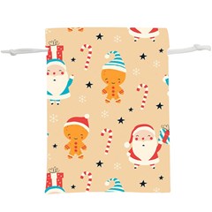 Funny Christmas Pattern Background  Lightweight Drawstring Pouch (xl) by Vaneshart