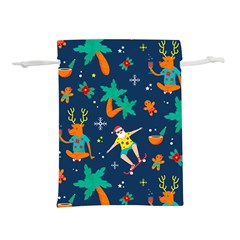 Colorful Funny Christmas Pattern Lightweight Drawstring Pouch (s) by Vaneshart