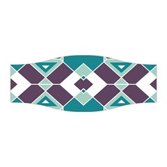 Teal And Plum Geometric Pattern Stretchable Headband by mccallacoulture