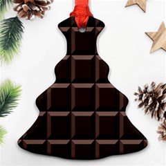 Dark Chocolate Seamless Pattern Sweet Texture Christmas Tree Ornament (two Sides) by Wegoenart