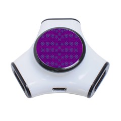 Metal Flower In Fauna Pop Art 3-port Usb Hub by pepitasart