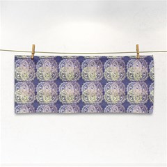 Doily Only Pattern Blue Hand Towel by snowwhitegirl