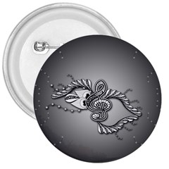 Decorative Clef, Zentangle Design 3  Buttons by FantasyWorld7