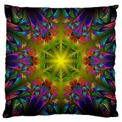 Fractal Abstract Background Pattern Large Cushion Case (two Sides) by Wegoenart