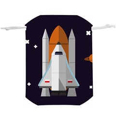 Rocket Space Universe Spaceship  Lightweight Drawstring Pouch (xl) by Wegoenart
