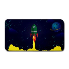 Rocket Halftone Astrology Astronaut Medium Bar Mats by Wegoenart