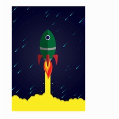 Rocket Halftone Astrology Astronaut Large Garden Flag (two Sides) by Wegoenart