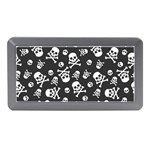 Skull Crossbones Seamless Pattern Holiday Halloween Wallpaper Wrapping Packing Backdrop Memory Card Reader (Mini) Front