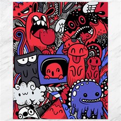 Abstract Grunge Urban Pattern With Monster Character Super Drawing Graffiti Style Vector Illustratio Canvas 16  X 20  by Nexatart