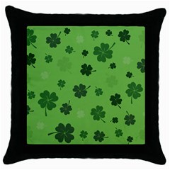 St Patricks Day Throw Pillow Case (black) by Valentinaart