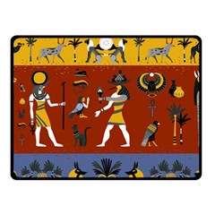 Ancient Egyptian Religion Seamless Pattern Double Sided Fleece Blanket (small)  by Wegoenart