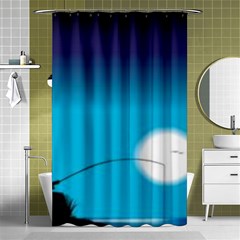 Fishing Shower Curtain 48  X 72  (small)  by Sparkle