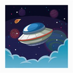 Ufo Alien Spaceship Galaxy Medium Glasses Cloth by Vaneshart