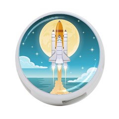 Space Exploration Illustration 4-port Usb Hub (one Side) by Vaneshart