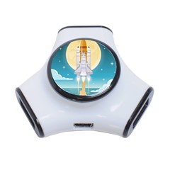 Space Exploration Illustration 3-port Usb Hub by Vaneshart