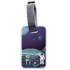 Alien Astronaut Scene Luggage Tag (two Sides) by Vaneshart